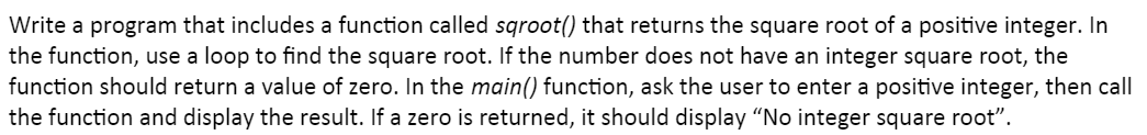 Solved Write a program that includes a function called | Chegg.com