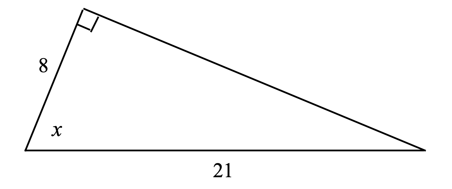 Solved Find the measure of x in the right triangle. Show | Chegg.com