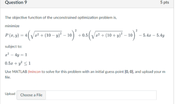 Solved The Objective Function Of The Unconstrained | Chegg.com