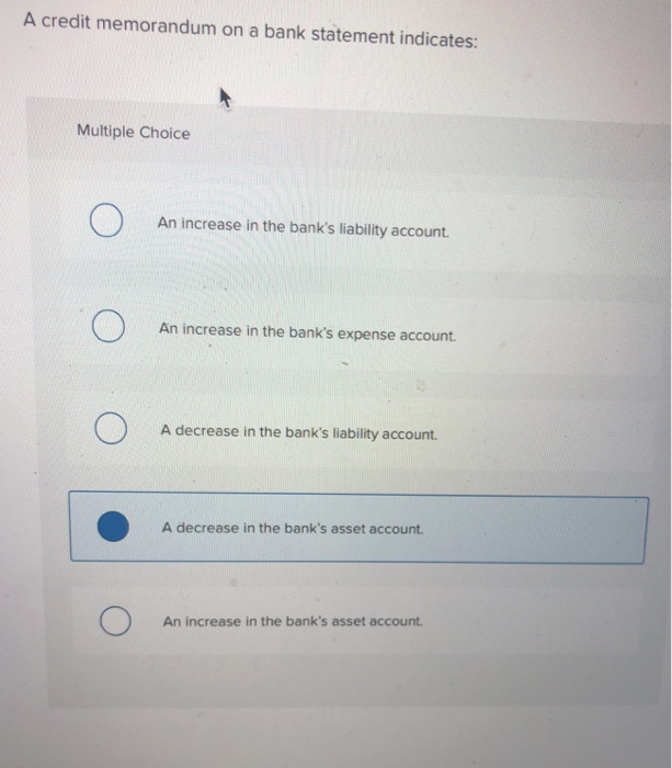 solved-a-credit-memorandum-on-a-bank-statement-indicates-chegg