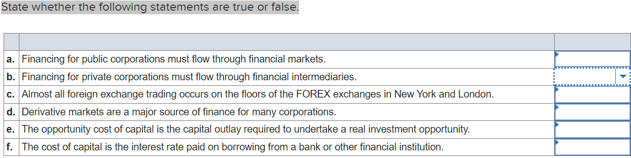 Solved State whether the following statements are true or | Chegg.com