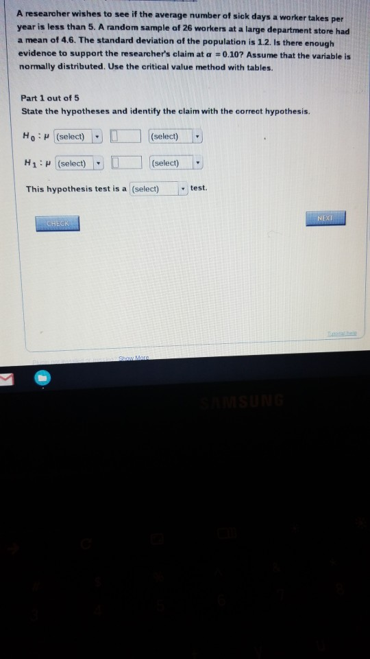 Solved A researcher wishes to see if the average number of | Chegg.com