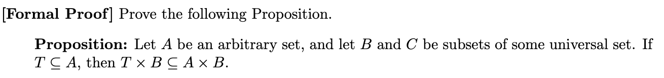Solved [Formal Proof] Prove the following Proposition. | Chegg.com