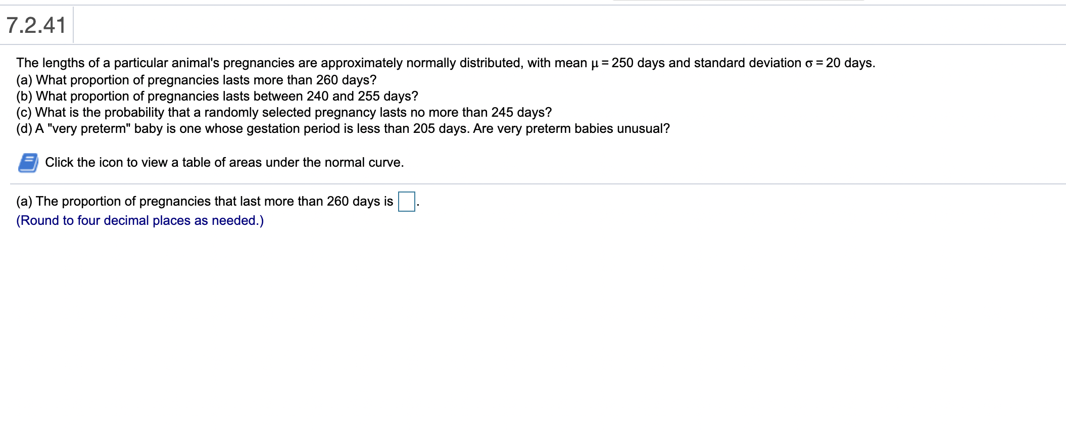 Solved The lengths of a particular animal's pregnancies | Chegg.com