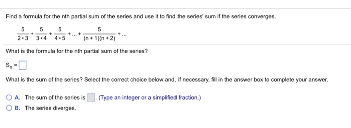 Solved find a formula for the nth partial sum of the series chegg