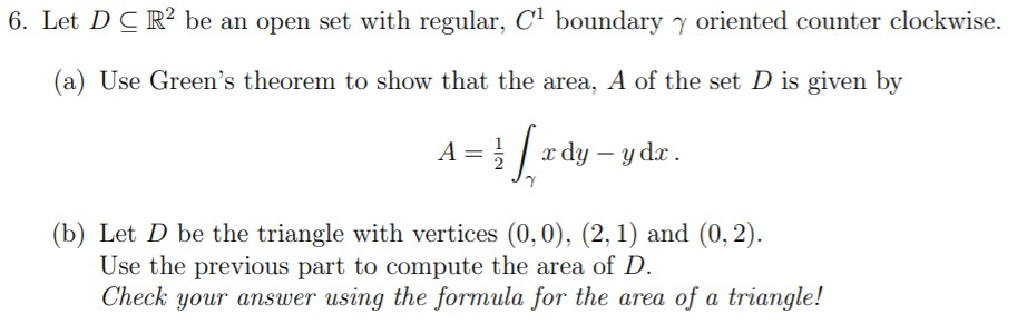 Solved 6. Let D C Rº be an open set with regular, Cl | Chegg.com