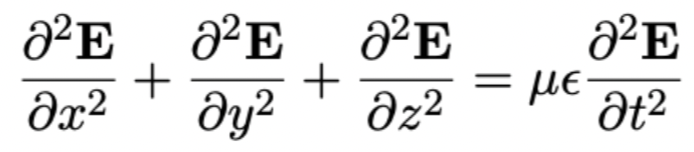 \( \frac{\partial^{2} \mathbf{E}}{\partial x^{2}}+\frac{\partial^{2} \mathbf{E}}{\partial y^{2}}+\frac{\partial^{2} \mathbf{E