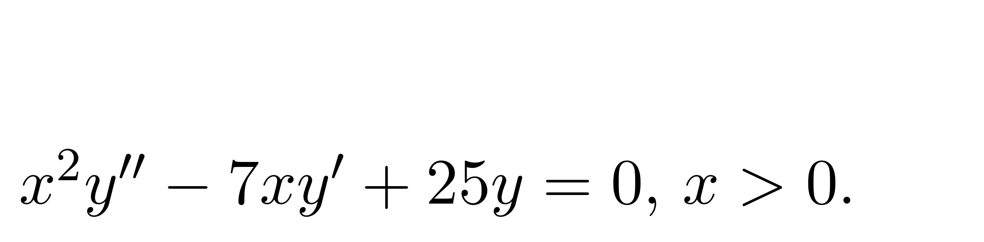 Solved x2y′′−7xy′+25y=0,x>0 | Chegg.com