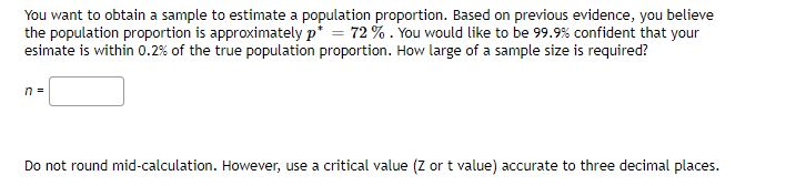 Solved You want to obtain a sample to estimate a population | Chegg.com