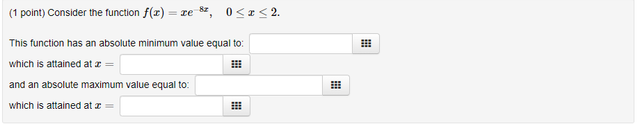 Solved (1 point) Consider the function f(x) = 24 – 18x2 +3, | Chegg.com