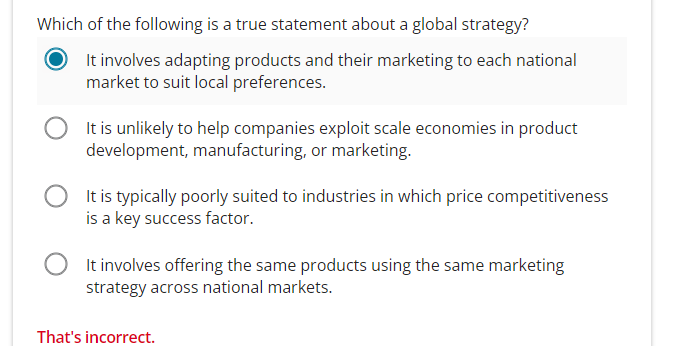 Solved Which of the following is a true statement about a | Chegg.com