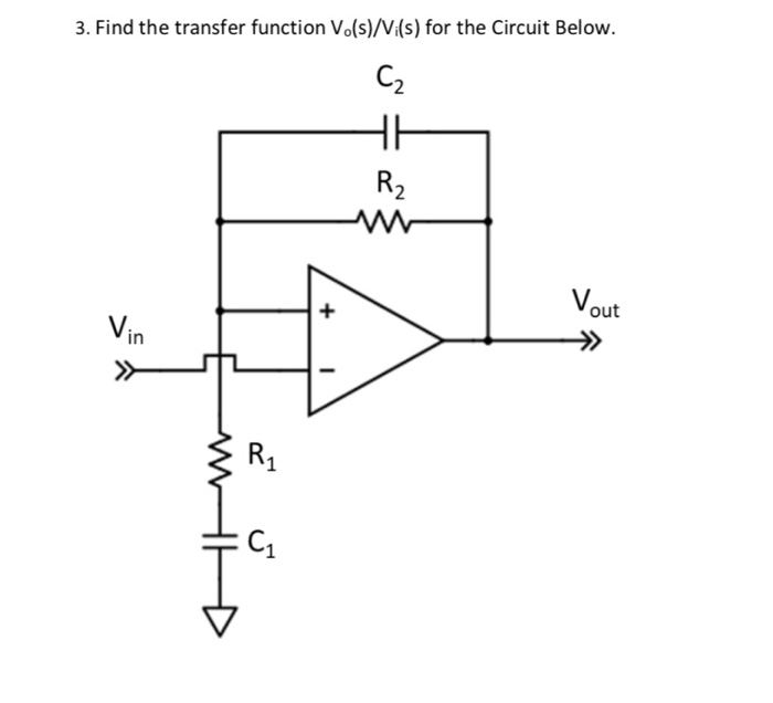 Solved 3. Find the transfer function Vo(s)/Vi(s) for the | Chegg.com