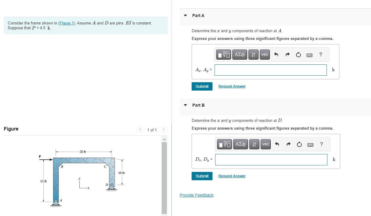 Solved Consider the frame shown in (Figure 1). Assume A and | Chegg.com
