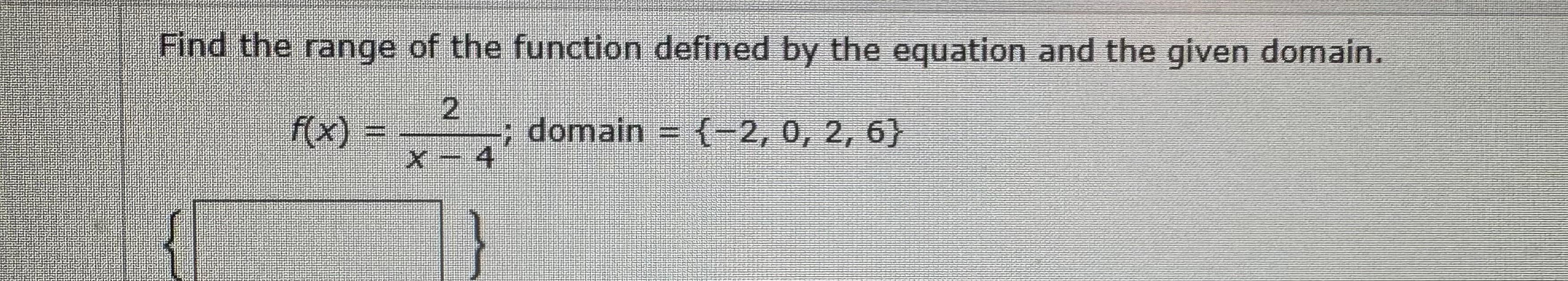 how to find the range of a function from an equation