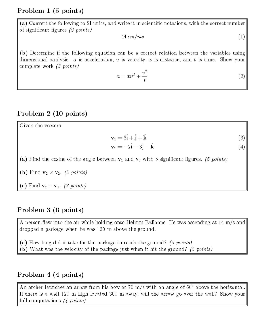 Solved Problem 1 5 Points A Convert The Following To Si Chegg Solved Problem 1 5 Points A Convert The Following To Si Chegg