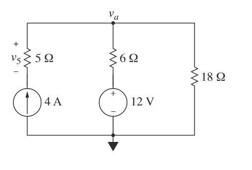 Solved Va + V55 Ω ξ6Ω W 18 Ω + 4A 12V 3. The following | Chegg.com