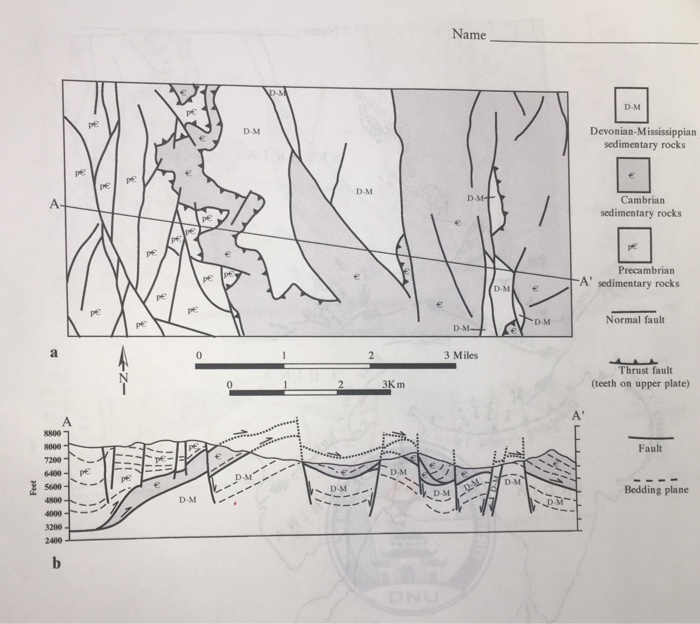 Solved Problem 10.4 Figure G-27 is a geologic map and | Chegg.com