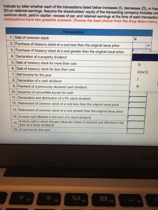 Solved 22. Indicate by letter whether each of the | Chegg.com