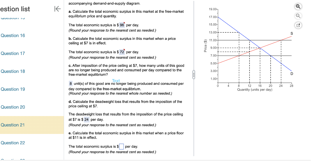 Solved Accompanying Demand-and-supply Diagram. A. Calculate | Chegg.com