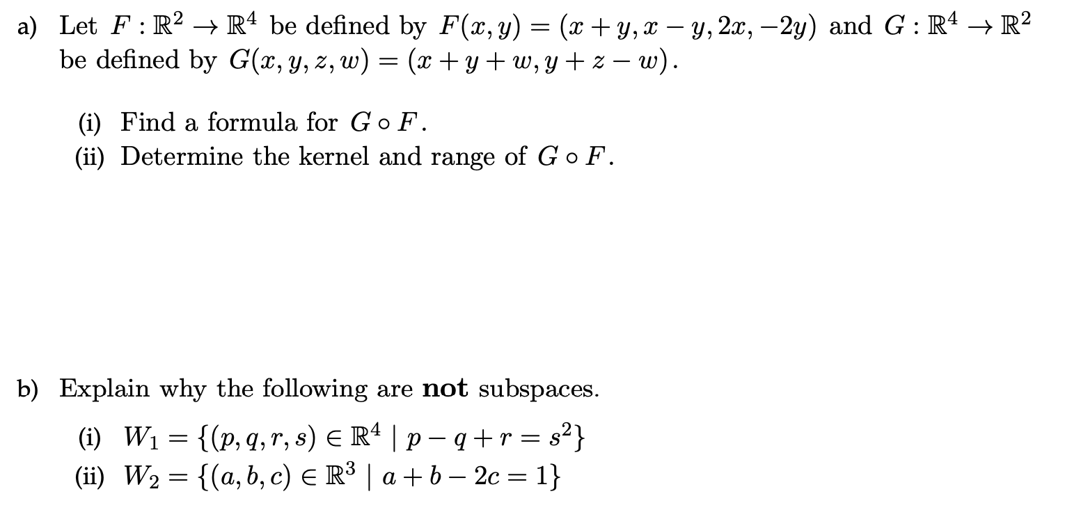 Solved A Let F R2 R4 Be Defined By F X Y X Y Chegg Com