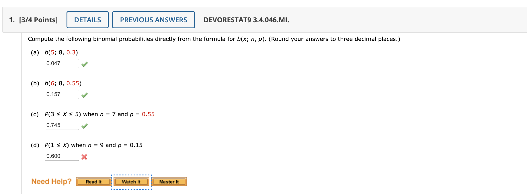 Solved Compute The Following Binomial Probabilities Directly | Chegg.com