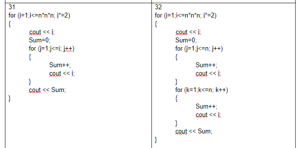 Solved 31 for (i=1;i