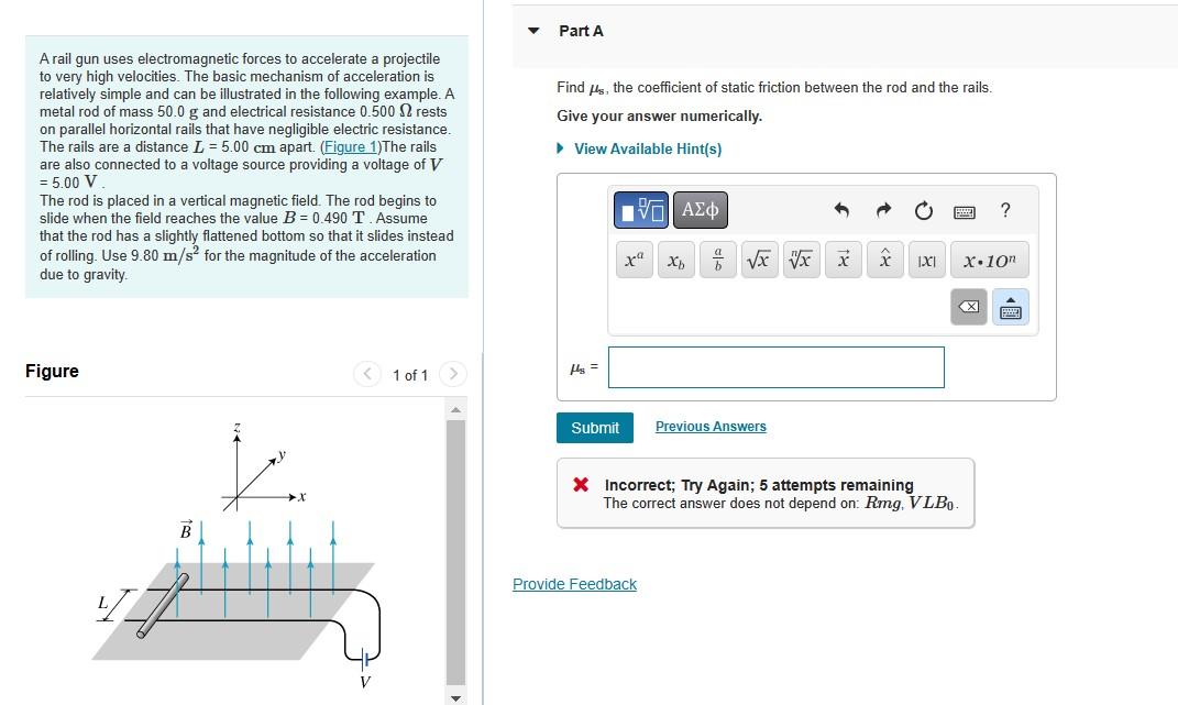 Solved A rail gun uses forces to accelerate