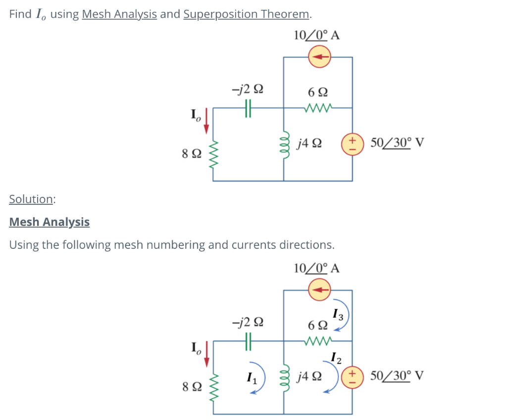 Solved Find I, using Mesh Analysis and Superposition | Chegg.com