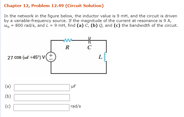 Solved Chapter 12, Problem 12.49 (Circuit Solution) In the | Chegg.com
