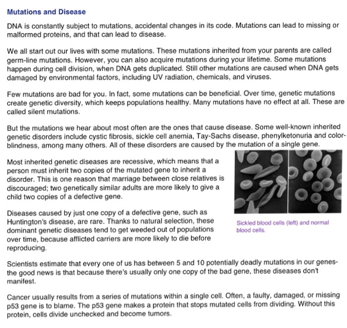 solved-mutations-and-disease-dna-is-constantly-subject-to-chegg