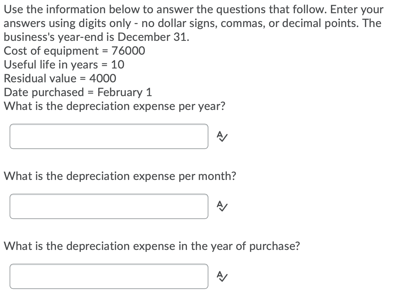 Solved Please use the information provided below to answer