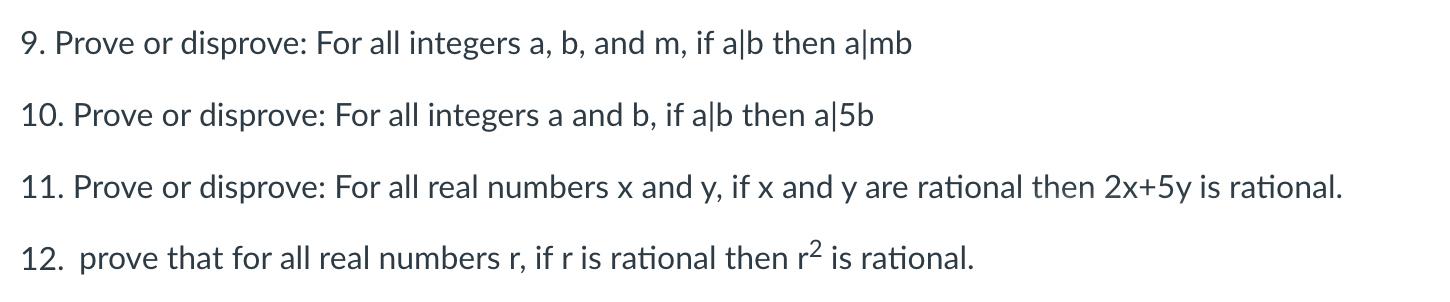 Solved 9. Prove Or Disprove: For All Integers A, B, And M, | Chegg.com