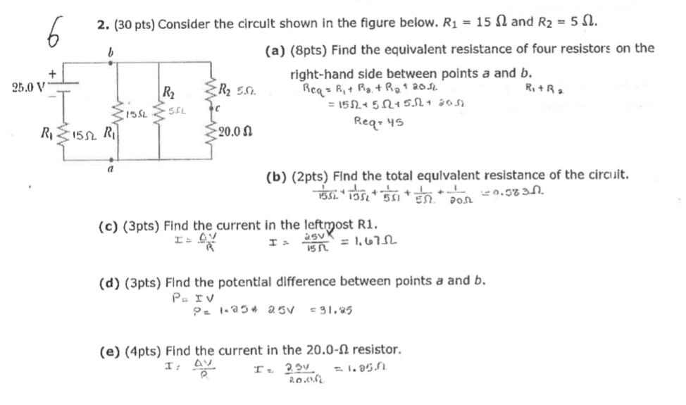 Solved 2" (30 pts) Consider the circuit shown in the figure | Chegg.com