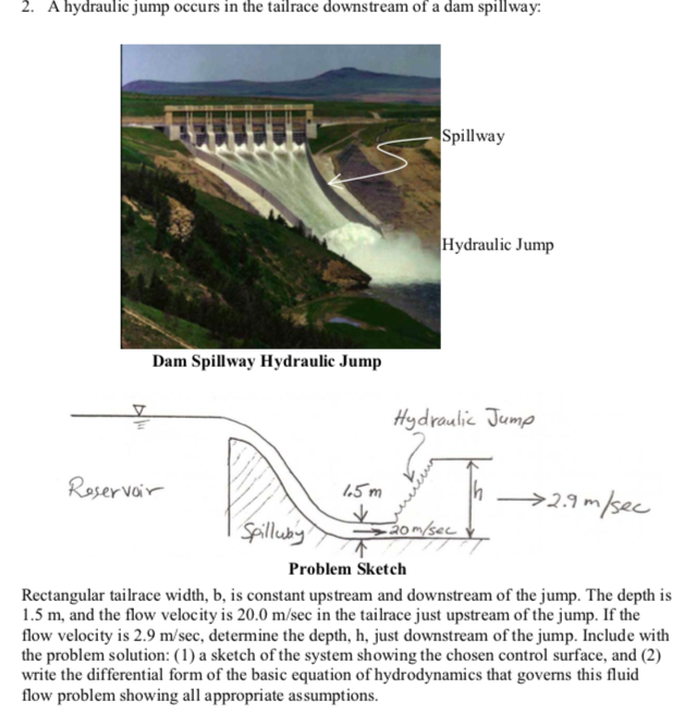 solved-2-a-hydraulic-jump-occurs-in-the-tailrace-downstream-chegg