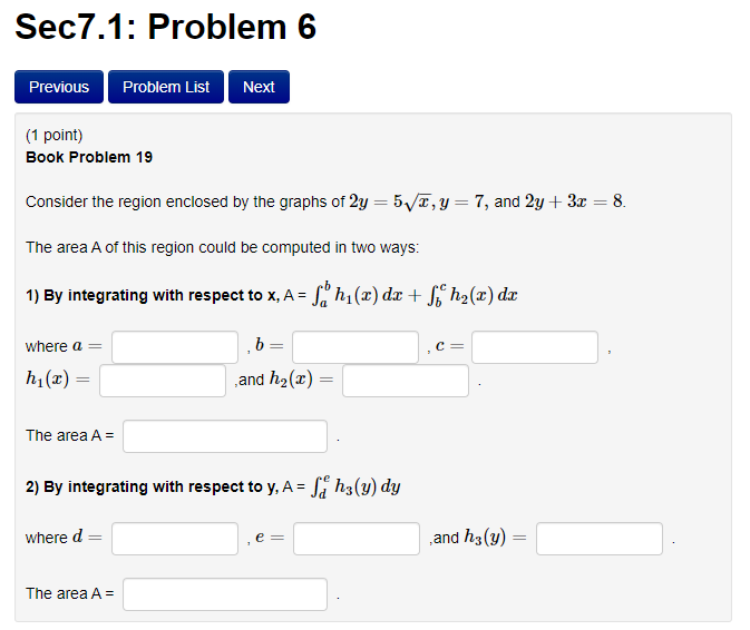 Solved Sec7.1: Problem 6 Previous Problem List Next (1 | Chegg.com