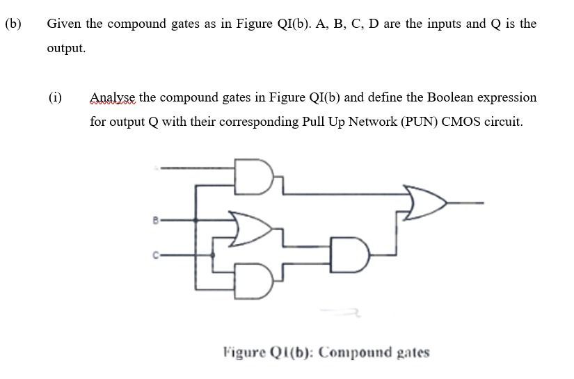 Solved (b) ﻿Given the compound gates as in Figure | Chegg.com