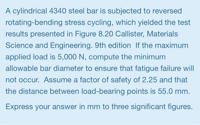 solved-a-cylindrical-4340-steel-bar-is-subjected-to-reversed-chegg