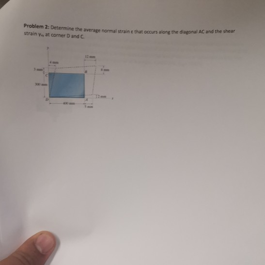 Solved Determine the average normal strain strain Y, at | Chegg.com