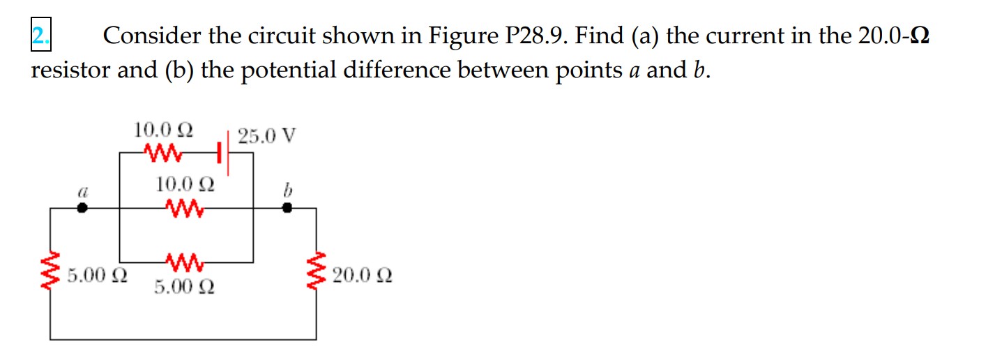 Solved 2. Consider The Circuit Shown In Figure P28.9. Find | Chegg.com