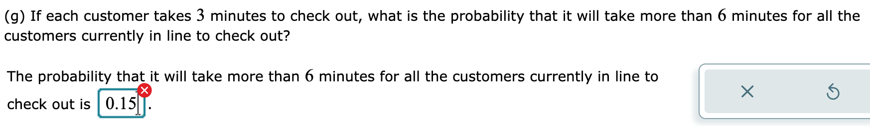 Solved Fifteen items or less: The number of customers in | Chegg.com