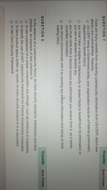 Solved QUESTION 7 10 points Save Answer There are many | Chegg.com