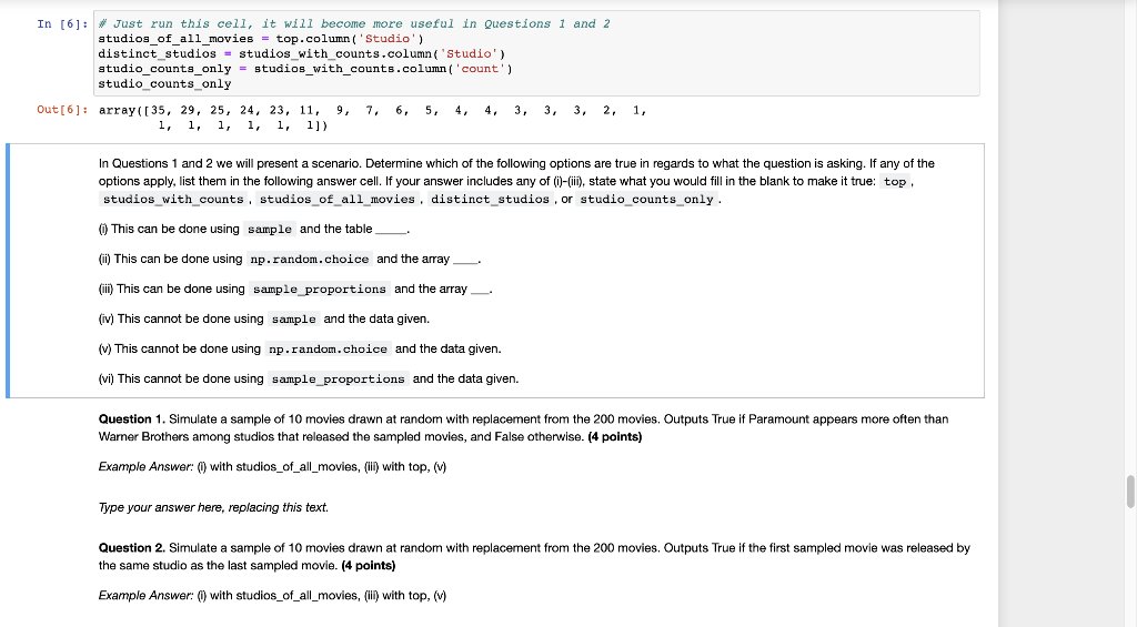 3. Three Ways Python Draws Random Samples You have | Chegg.com