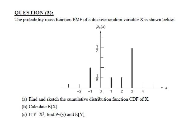 Solved QUESTION (3): The Probability Mass Function PMF Of A | Chegg.com