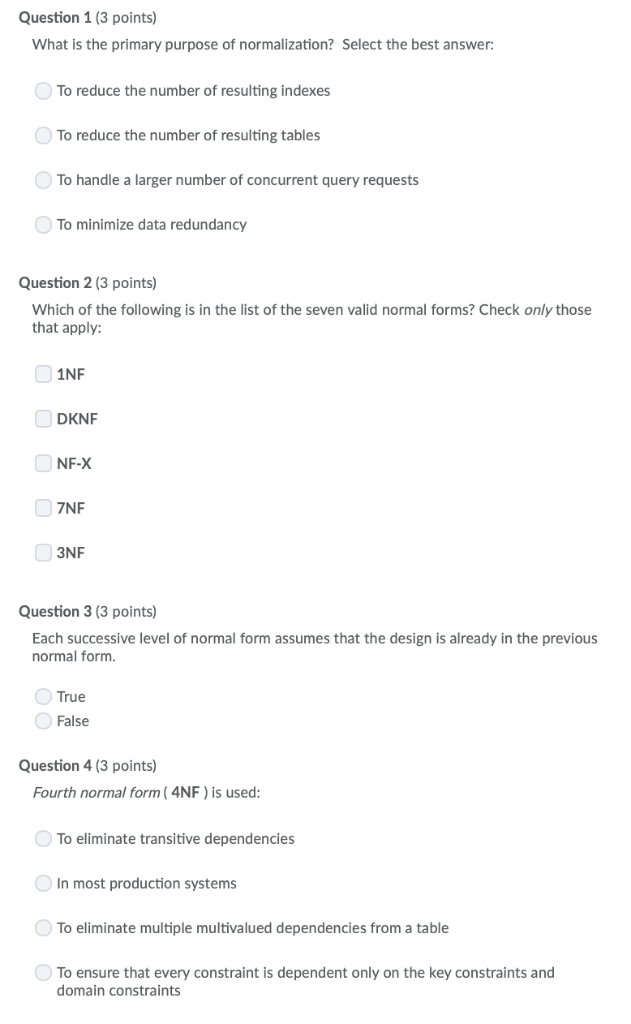 Solved Question 1 (3 points) What is the primary purpose of | Chegg.com