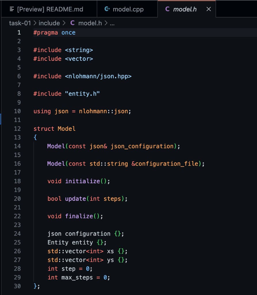 Solved While the structure of our program and much of the | Chegg.com