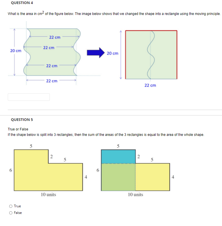 Solved QUESTION 4 What is the area in cm2 of the figure | Chegg.com