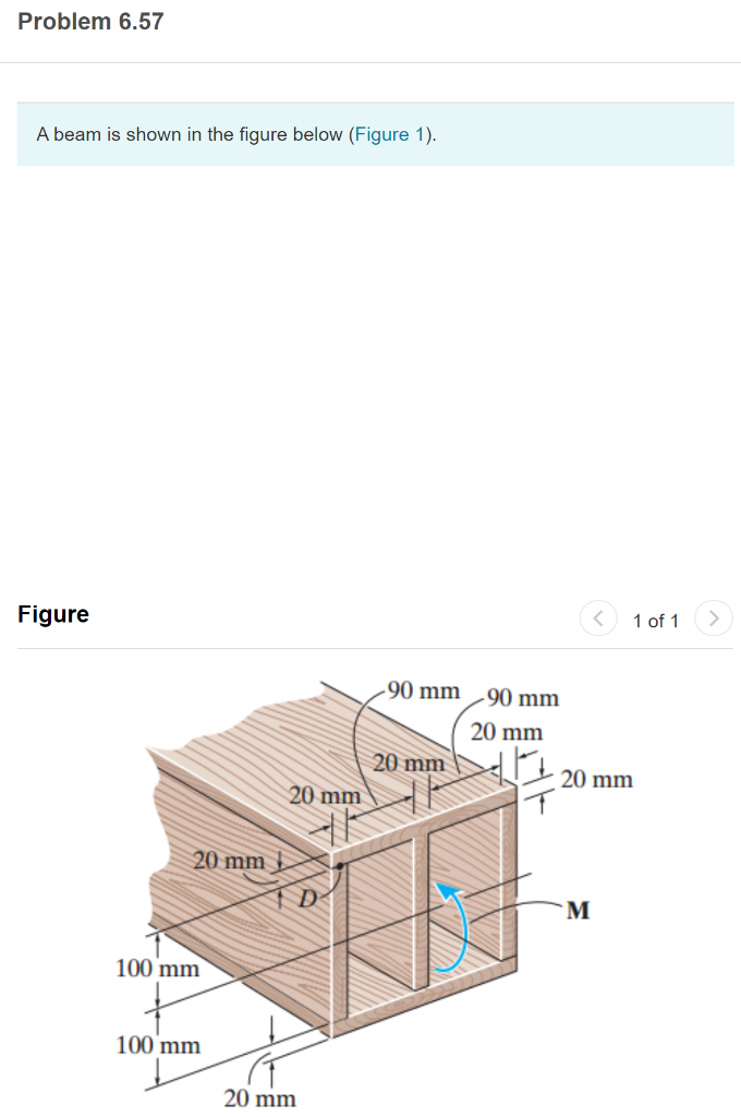 Solved Problem 6.57 A beam is shown in the figure below | Chegg.com