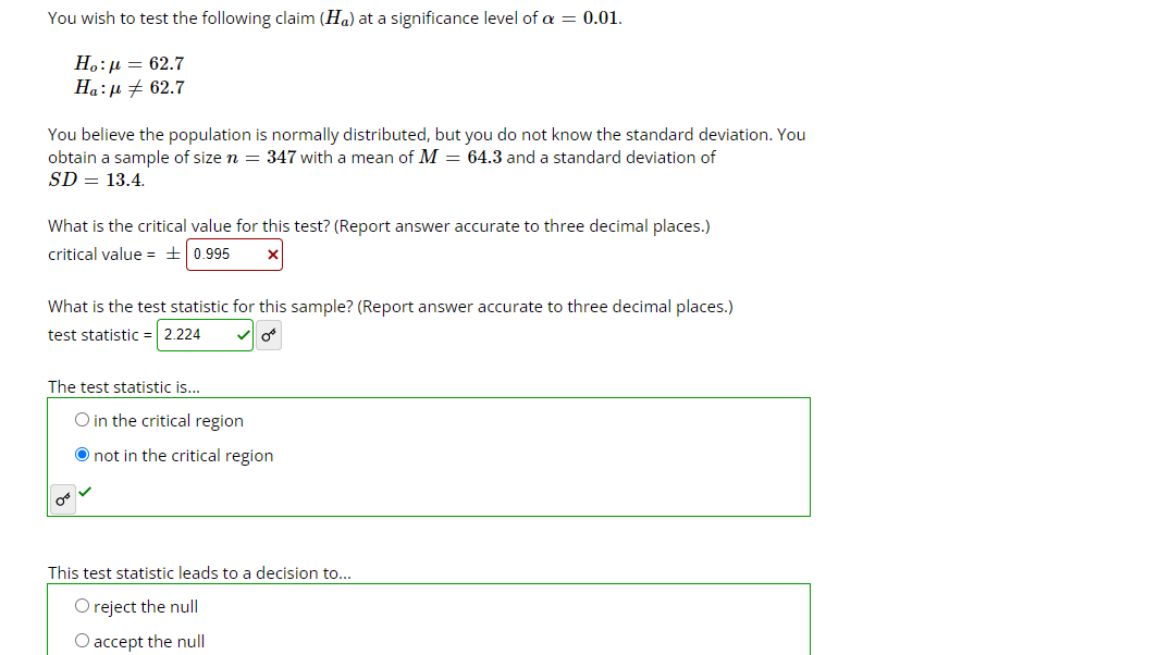 Solved You wish to test the following claim (H) at a
