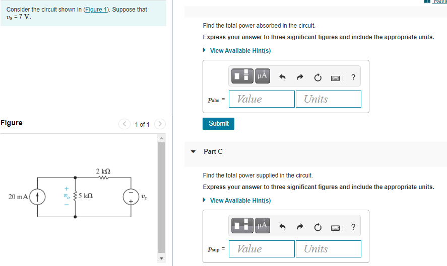 Solved Revie Consider the circuit shown in Figure 1). | Chegg.com