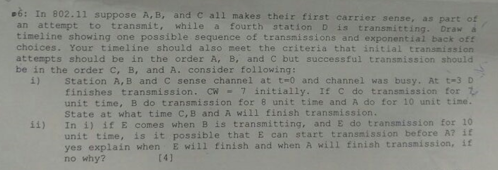 26. In 802.11 Suppose A,B, And Call Makes Their First | Chegg.com
